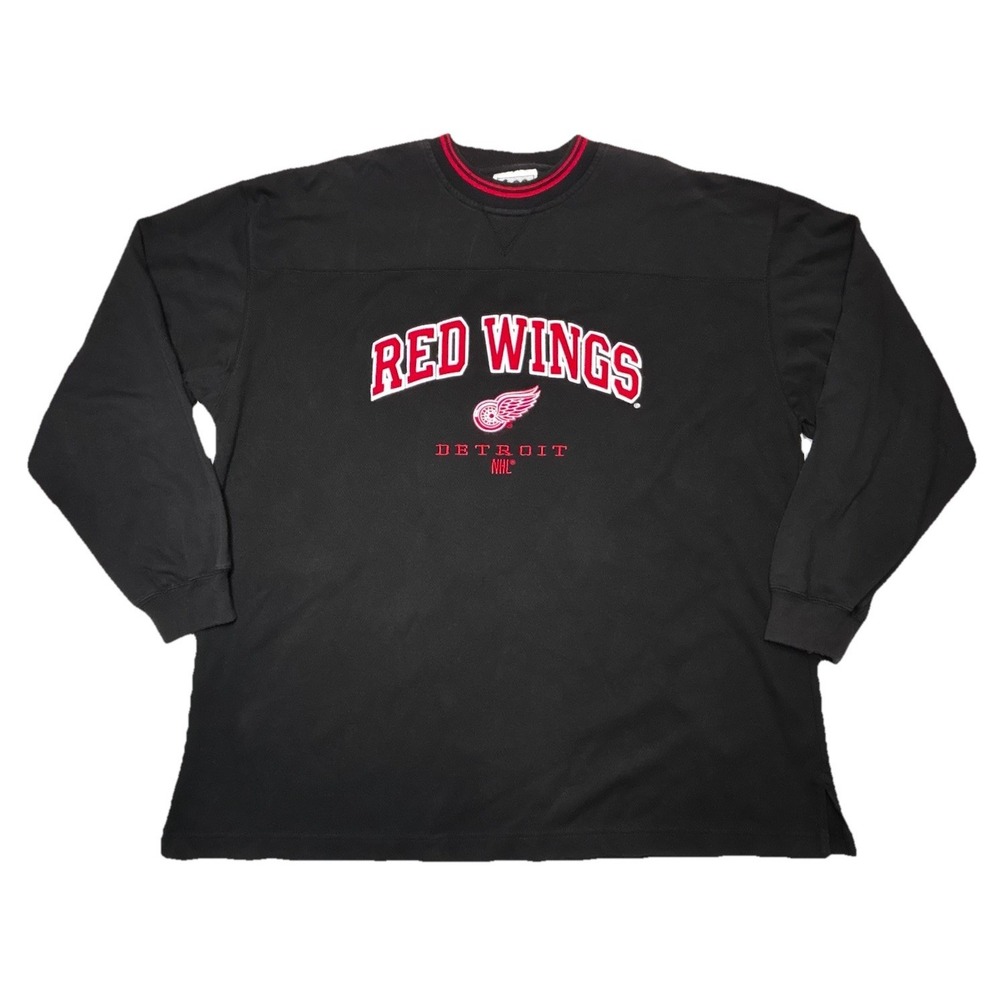 Vintage‎ Detroit Red Wings Lee Sport NHL Crewneck Sweatshirt Black Large